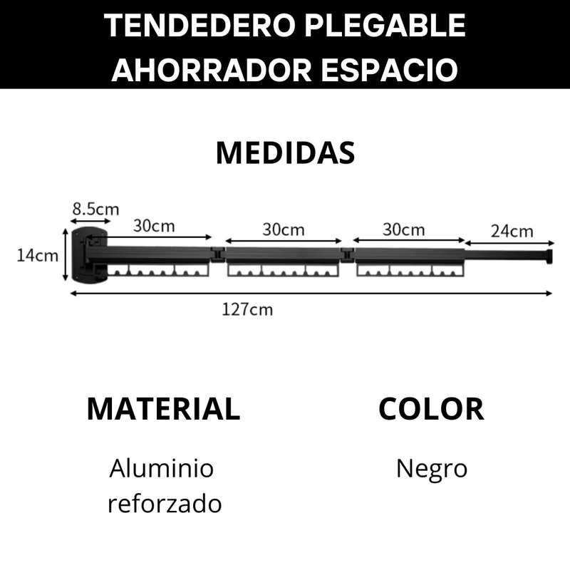 TENDEDERO PLEGABLE SECADOR DE ROPA